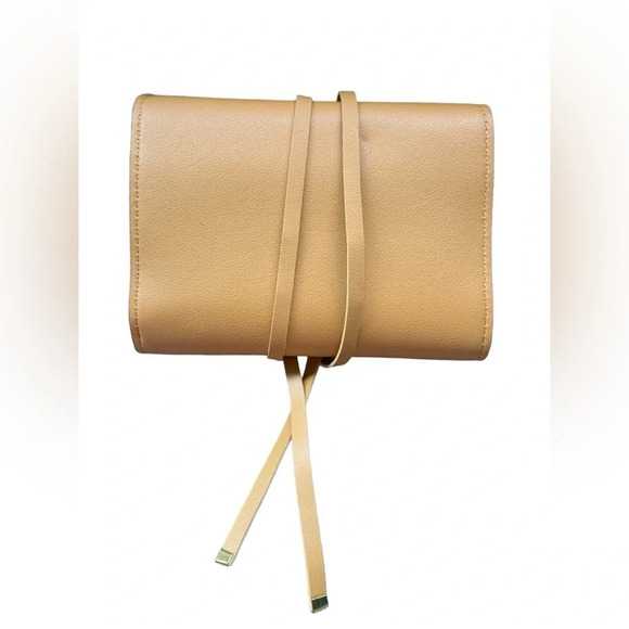 Glass & Ladder Katherine Tech Roll Up Honey Brown Vegan Leather Fold Organizer - Picture 3 of 6